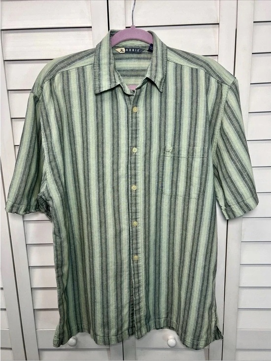 Kodiak Other - Kodiak Green Striped Short-Sleeve Button-Down Shirt